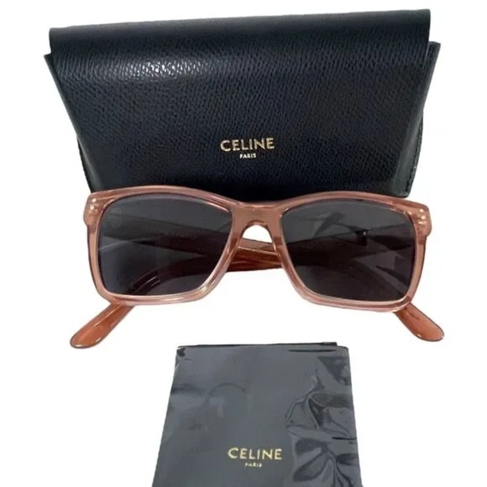 NWOT - Celine Paris CL500231 Sunglasses - Pink Cat Eye Frames with Gray Lenses - Picture 2 of 12